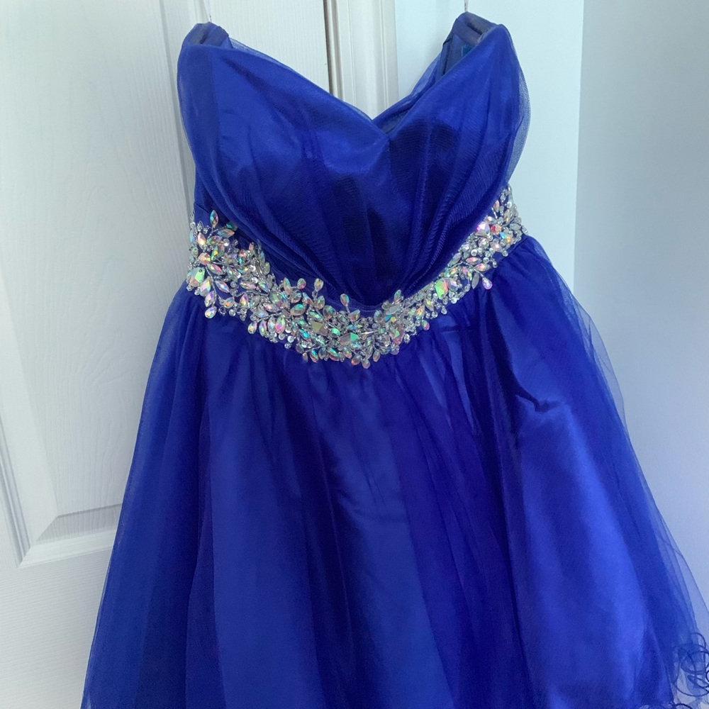 Blue semi-formal dress